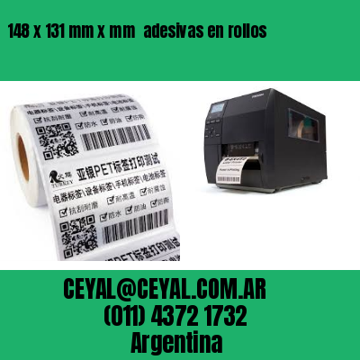148 x 131 mm x mm  adesivas en rollos