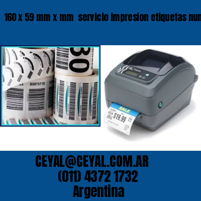 160 x 59 mm x mm  servicio impresion etiquetas numeradas
