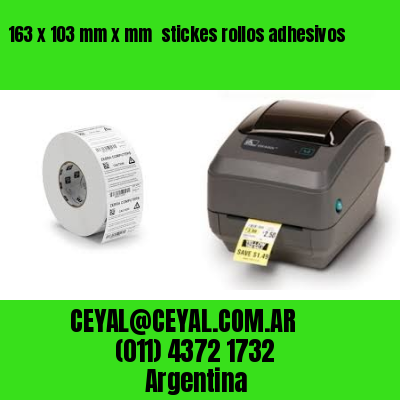 163 x 103 mm x mm  stickes rollos adhesivos