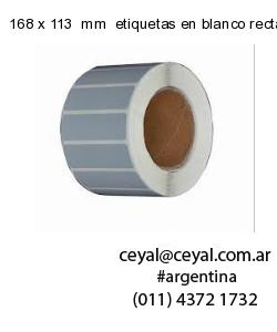 168 x 113  mm  etiquetas en blanco rectangulares