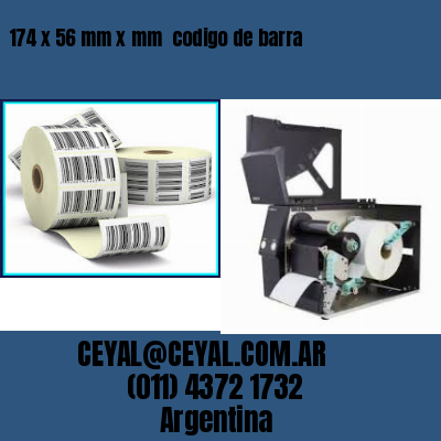 174 x 56 mm x mm  codigo de barra