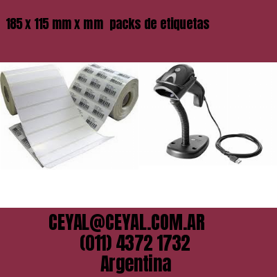 185 x 115 mm x mm  packs de etiquetas