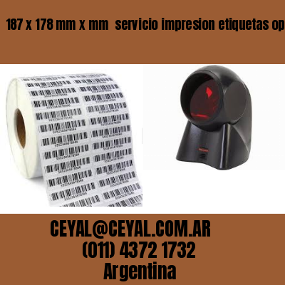 187 x 178 mm x mm  servicio impresion etiquetas opp