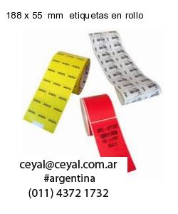 188 x 55  mm  etiquetas en rollo