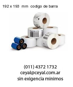 192 x 193  mm  codigo de barra