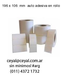 196 x 106  mm  auto adesiva en rollo