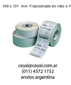 199 x 131  mm  Fraccionado en rollo x 10000