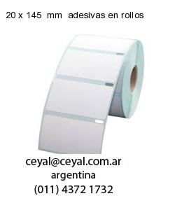 20 x 145  mm  adesivas en rollos