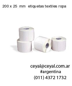 200 x 25  mm  etiquetas textiles ropa