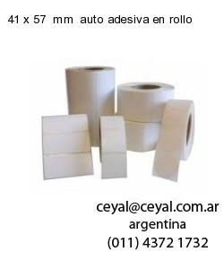 41 x 57  mm  auto adesiva en rollo