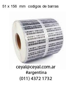 51 x 156  mm  codigos de barras