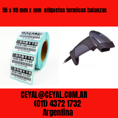 55 x 89 mm x mm  etiquetas termicas balanzas