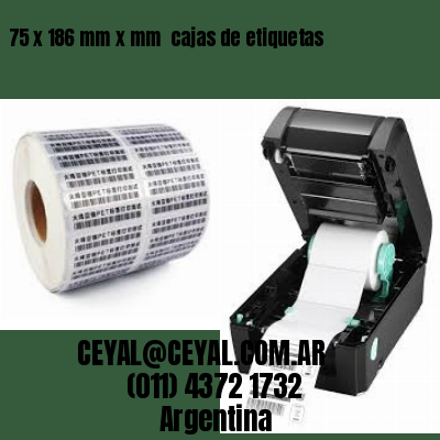 75 x 186 mm x mm  cajas de etiquetas