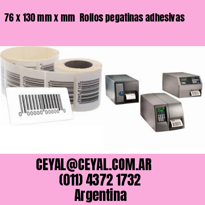 76 x 130 mm x mm  Rollos pegatinas adhesivas