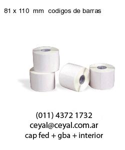 81 x 110  mm  codigos de barras