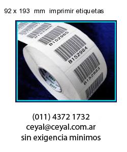 92 x 193  mm  imprimir etiquetas