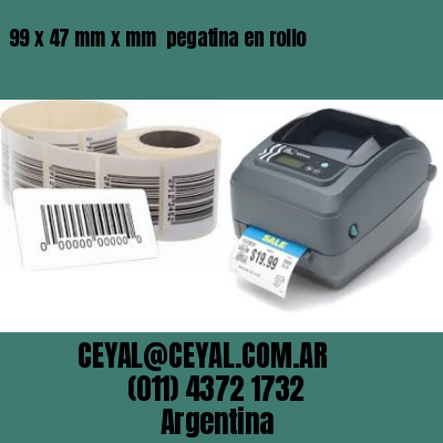 99 x 47 mm x mm  pegatina en rollo
