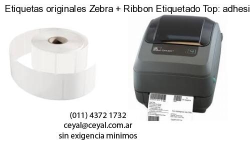 Etiquetas originales Zebra Ribbon Etiquetado Top: adhesivo ribbo