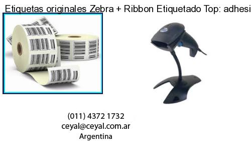 Etiquetas originales Zebra Ribbon Etiquetado Top: adhesivo ribbo