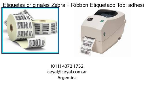 Etiquetas originales Zebra Ribbon Etiquetado Top: adhesivo ribbo