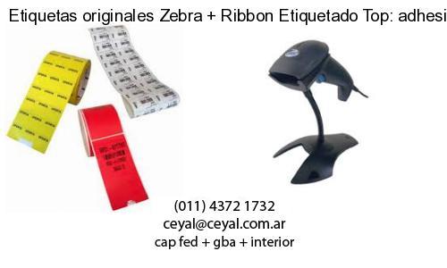 Etiquetas originales Zebra Ribbon Etiquetado Top: adhesivo ribbo