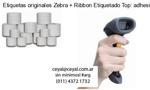 Etiquetas originales Zebra   Ribbon Etiquetado Top: adhesivo   ribbo