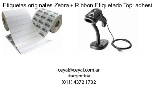 Etiquetas originales Zebra   Ribbon Etiquetado Top: adhesivo   ribbo
