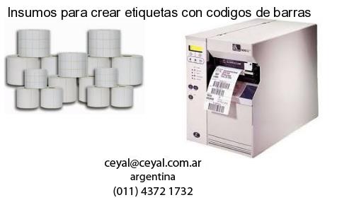 Insumos para crear etiquetas con codigos de barras