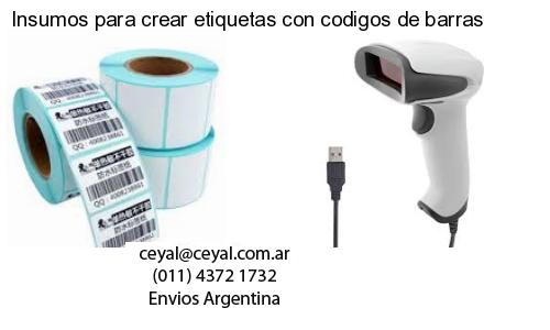 Insumos para crear etiquetas con codigos de barras