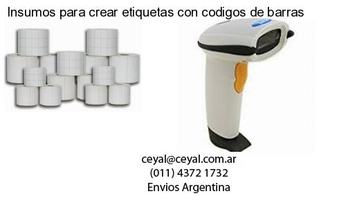 Insumos para crear etiquetas con codigos de barras