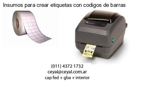 Insumos para crear etiquetas con codigos de barras