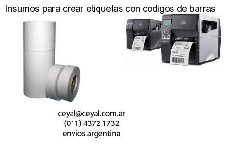 Insumos para crear etiquetas con codigos de barras