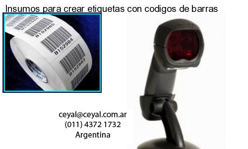 Insumos para crear etiquetas con codigos de barras