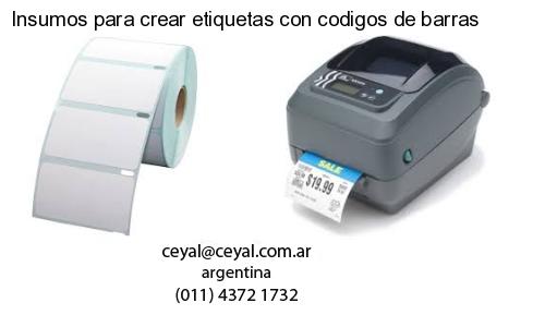Insumos para crear etiquetas con codigos de barras