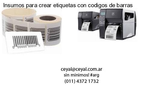 Insumos para crear etiquetas con codigos de barras