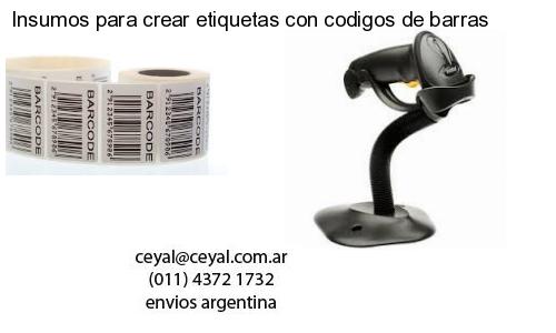 Insumos para crear etiquetas con codigos de barras