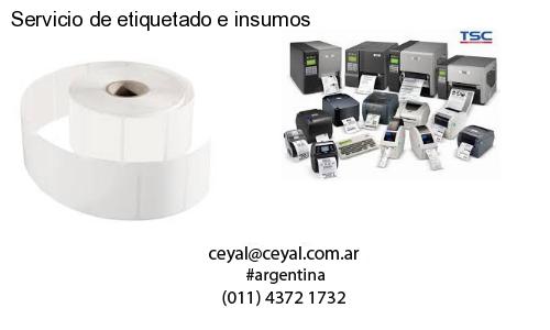 Servicio de etiquetado e insumos