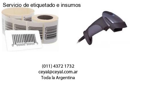 Servicio de etiquetado e insumos
