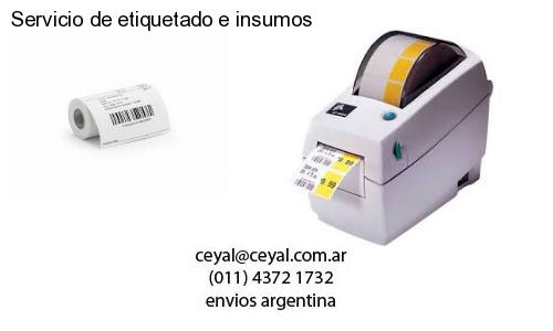 Servicio de etiquetado e insumos