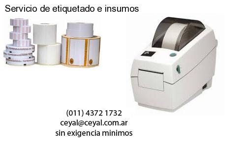 Servicio de etiquetado e insumos