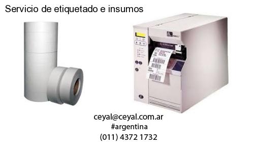 Servicio de etiquetado e insumos