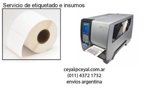 Servicio de etiquetado e insumos