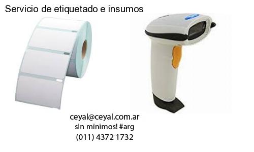 Servicio de etiquetado e insumos