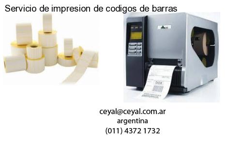 Servicio de impresion de codigos de barras