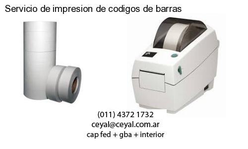 Servicio de impresion de codigos de barras