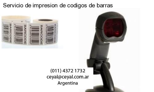 Servicio de impresion de codigos de barras