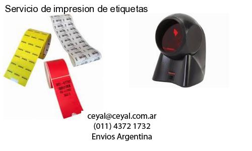 Servicio de impresion de etiquetas