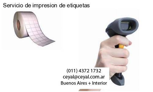Servicio de impresion de etiquetas