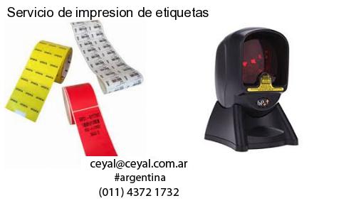 Servicio de impresion de etiquetas
