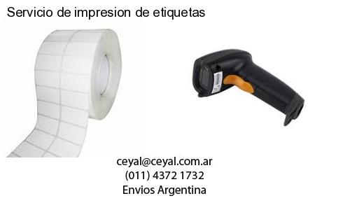 Servicio de impresion de etiquetas